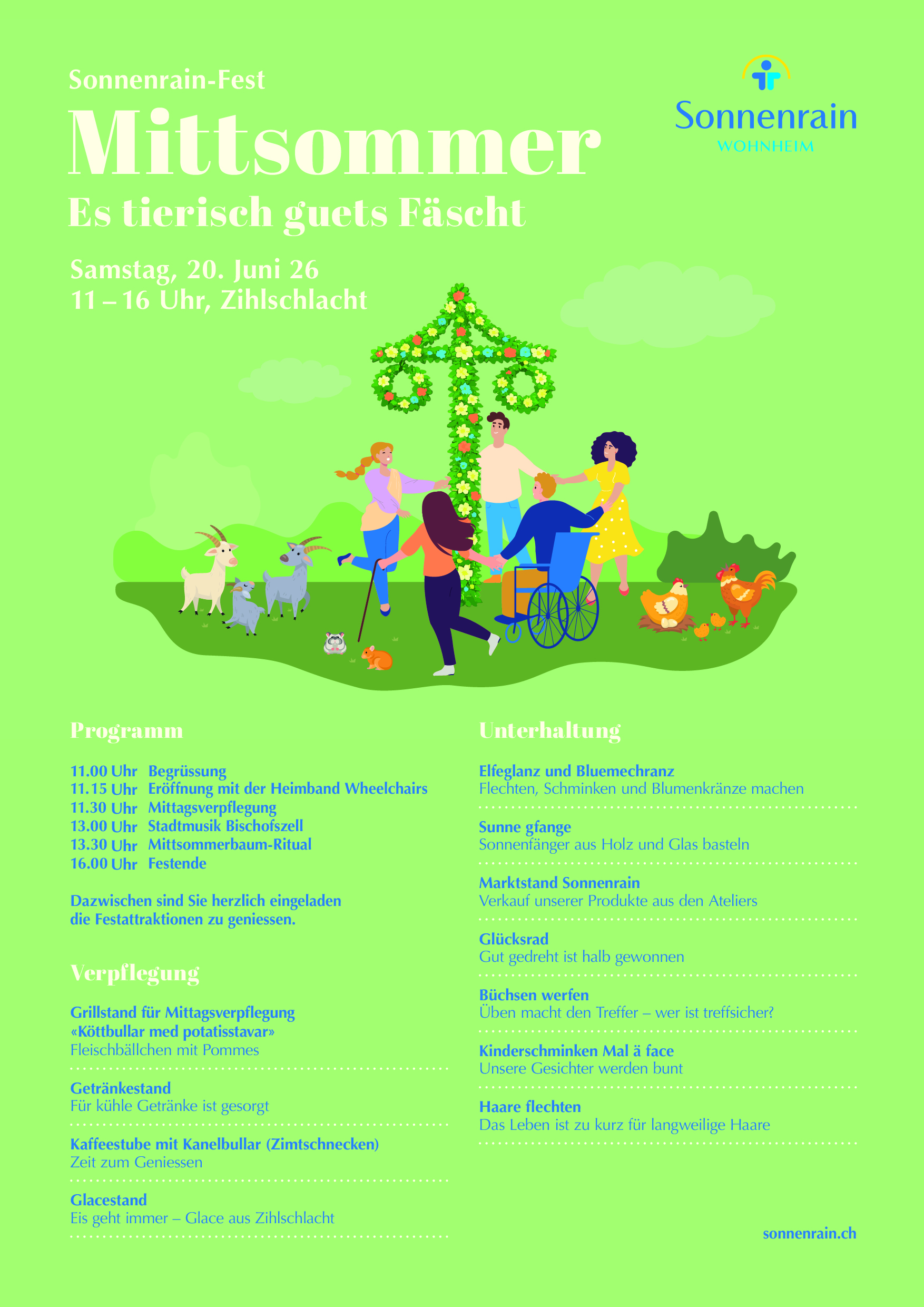 Programm Sonnenrain-Fest
